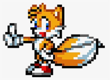 #tails #sonic #sega #sprite #pixel #sonicthehedgehog - Sonic And Tails Sprite, HD Png Download, Free Download