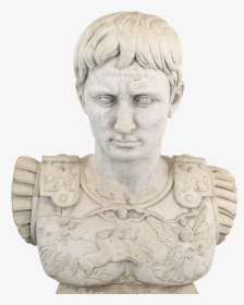Greco-roman Concrete Bust And Pedestal - Hd Roman Statue Png, Transparent Png, Free Download