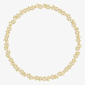 Gold Circle Png - Gold Round Floral Border, Transparent Png, Free Download