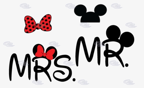Mr Mrs Disney Logo Png - Cute Mickey And Minnie, Transparent Png, Free Download