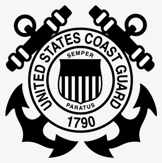Coast Guard Logo - United States Coast Guard Logo Black And White, HD Png Download, Free Download