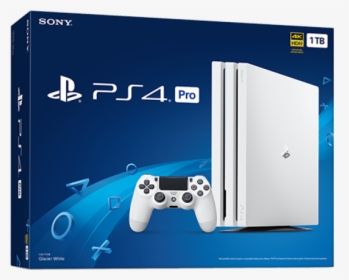White Playstation 4 Pro 1tb 13093 - Much Is The Ps4 Pro, HD Png Download, Free Download