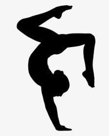 Gymnastics Cartwheel Balance Beam Handstand Clip Art - Gymnastics Black And White, HD Png Download, Free Download