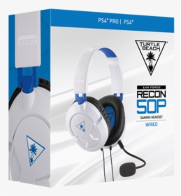Playstation 4 Turtle Beach Ear Force Recon 50p Wired - Turtle Beach Headset Ps4 White, HD Png Download, Free Download
