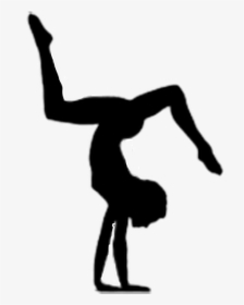 Artistic Gymnastics Clip Art Handstand Silhouette - Transparent Background Gymnast Silhouette, HD Png Download, Free Download
