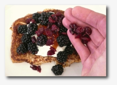 French Toast With Yogurt, Fresh Fruit & Jam - Blackberry, HD Png Download, Free Download