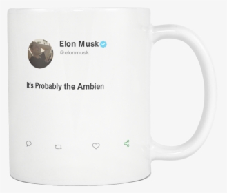 Elon Musk Ambien Mug - Coffee Cup, HD Png Download, Free Download