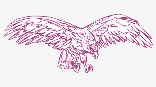 Transparent Eagle Wings Spread Clipart - Eagle In Pink With Transparent Background, HD Png Download, Free Download