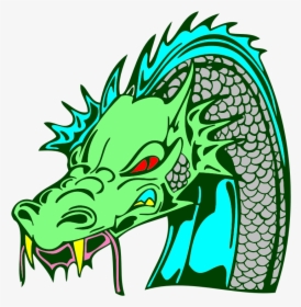Green Dragon Head Png, Transparent Png, Free Download