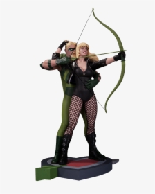 Green Arrow And Black Canary Statue - Dc Black Canary Statue, HD Png Download, Free Download