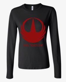 Rogue One Red Logo Junior Fit Custom Printed Long Sleeve - Long-sleeved T-shirt, HD Png Download, Free Download