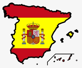 Spain Flag Map Large Map - Spanish Clipart, HD Png Download, Free Download