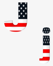 American Flag On The - Alphabet On Usa Flag, HD Png Download, Free Download