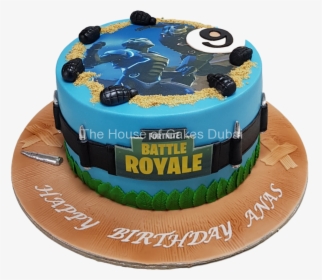 Fortnite And Battle Royale Cake - Fortnite Birthday Cakes Real, HD Png Download, Free Download