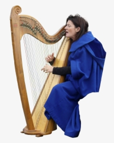 Lady Playing Harp Png, Transparent Png, Free Download
