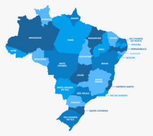 Map Of Brazil - Brazil Map, HD Png Download, Free Download