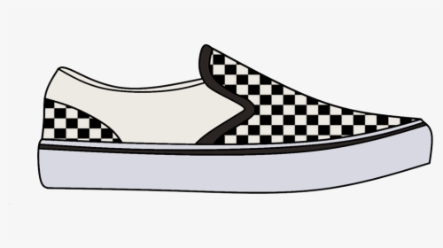 #vans #checkerboard #png #shoes #vansoffthewall #shoe - Vans Checkered Shoes Drawing, Transparent Png, Free Download