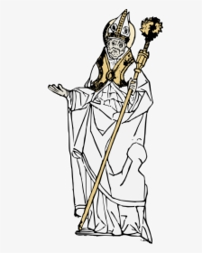 Simple Old Pope - Pope Drawing, HD Png Download, Free Download