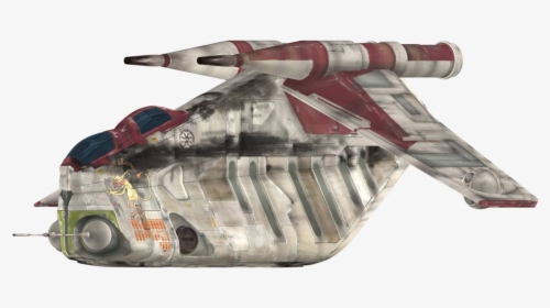 Star Wars Ship Silhouette Png - Clone Wars Republic Gunship, Transparent Png, Free Download