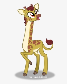 By Vector-brony Giraffe Fluttershy Scootaloo Pony Giraffe - My Little Pony Giraffe, HD Png Download, Free Download