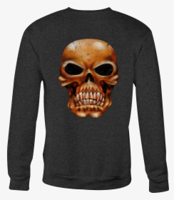 Skull Crewneck Sweatshirt Glowing Evil Shirt For Men - Skull, HD Png Download, Free Download