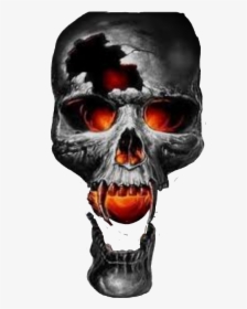 #skull #fireball #evil - Skull Art Meme, HD Png Download, Free Download