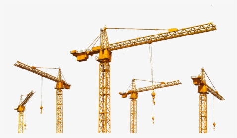 Gru Cantiere Png - Construction Crane Silhouette, Transparent Png, Free Download