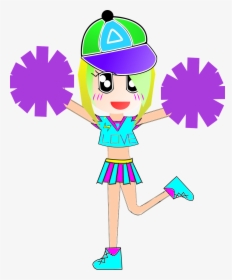 Girl Cheerleaders Cartoon, HD Png Download, Free Download