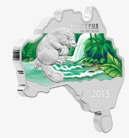 Australia 2013 1$ Platypus - 2013 Australian Platypus Map Shaped, HD Png Download, Free Download