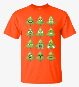 Emoji Christmas Tree Funny Faces Xmas Youth Kids Long - Shirt, HD Png Download, Free Download