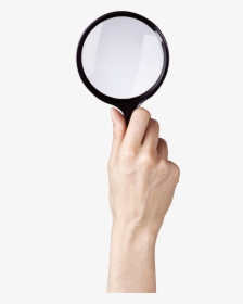 Mirror Clipart Clip Art Hand - Hand With Magnifying Glass Png, Transparent Png, Free Download