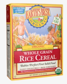 Earth 039 S Best Organic Whole Grain Rice Cereal 8 - Organic Baby Cereal Earth's Best, HD Png Download, Free Download