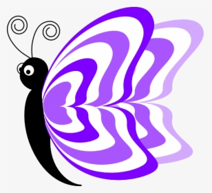 Clip Art Purple Butterfly - Cartoon Butterfly And Painting, HD Png Download, Free Download