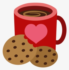 Mug Clipart Coffee Biscuit - Mug And Biscuits Clipart, HD Png Download, Free Download