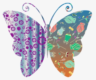 Floral Butterflies Transparent Clipart, HD Png Download, Free Download