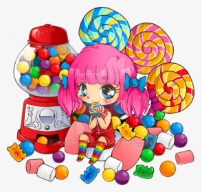 Candy Pile Png Svg Freeuse Library - Chibi Candy, Transparent Png, Free Download