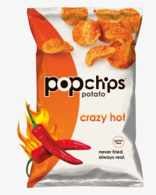5oz Bag Of Crazy Hot Popchips - Sea Salt Pop Chips, HD Png Download, Free Download