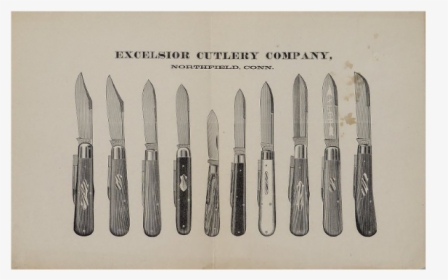 Excelsior Cutlery - 19th Century European Folding Knifes, HD Png Download, Free Download