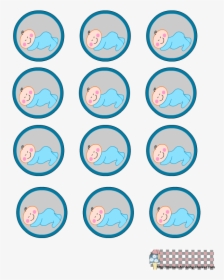 Cute Round Labels For Boy Baby Shower - Printable Baby Boy Shower, HD Png Download, Free Download