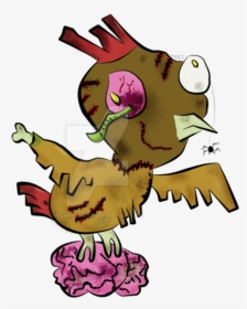 Zombie Chicken Brown By Albrecht - Zombie Chicken Cartoon, HD Png Download, Free Download