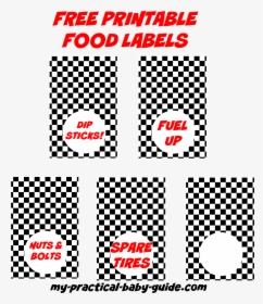 Free Printable Car Birthday Food Labels - Free Printable Race Car Food Labels, HD Png Download, Free Download