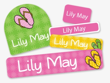 Kids School Labels With Flip Flops - Paper Product, HD Png Download, Free Download