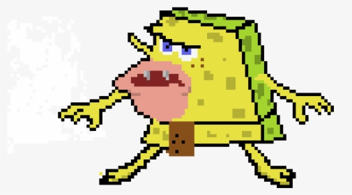 Caveman Spongebob Pixel Art, HD Png Download, Free Download