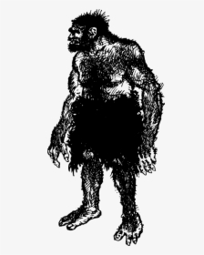 Caveman - Neanderthal Silhouette, HD Png Download, Free Download