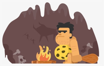 Stone Age The Cave - Stone Age Man Cave Cartoon, HD Png Download, Free Download