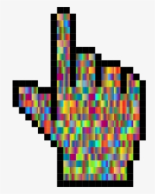 Prismatic Hand Cursor Pointer Grid - Dovahkiin Pixel Art, HD Png Download, Free Download