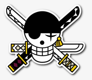 Zoro"s Jolly Roger Sticker - One Piece Zoro Symbol, HD Png Download, Free Download