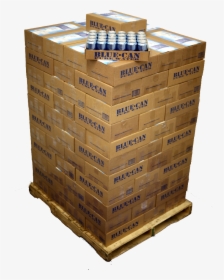 Pallet With Stacked Cases - Pallets Of Beer Cases, HD Png Download, Free Download