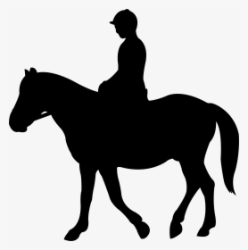 Jockey Silhouette Horse English Riding Clip Art, HD Png Download, Free Download