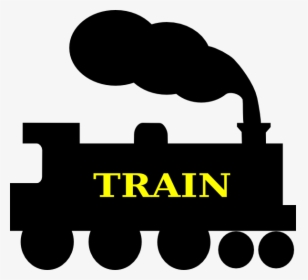 Silhouette Of Steam Train - Simple Train Silhouette Clipart, HD Png Download, Free Download